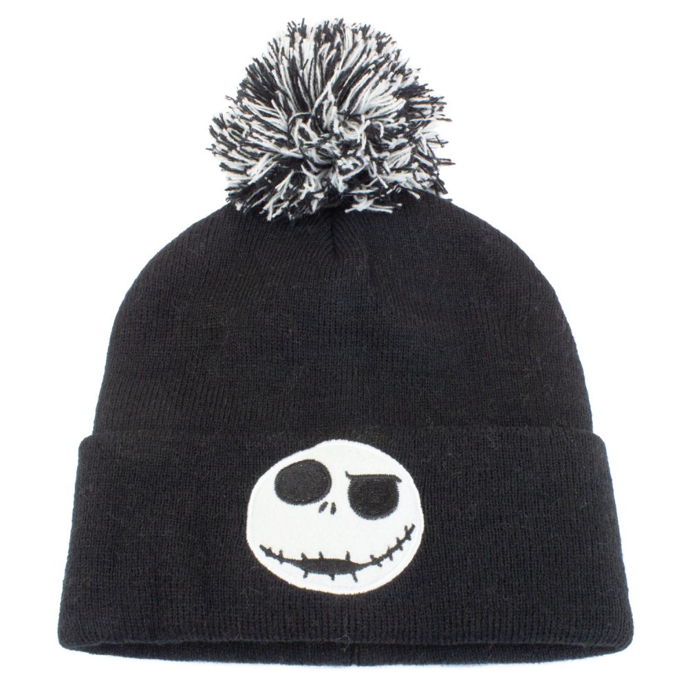 Disney The Nightmare Before Christmas - Jack Face Pom pom Mütze - Schwarz